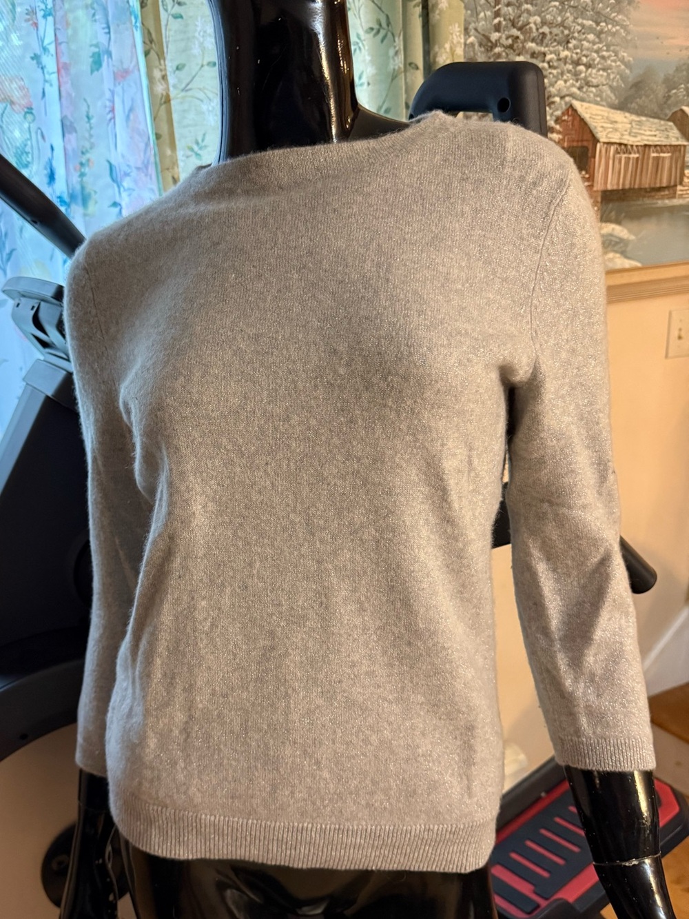 Talbots Soft Light Gray Crewneck Sweater